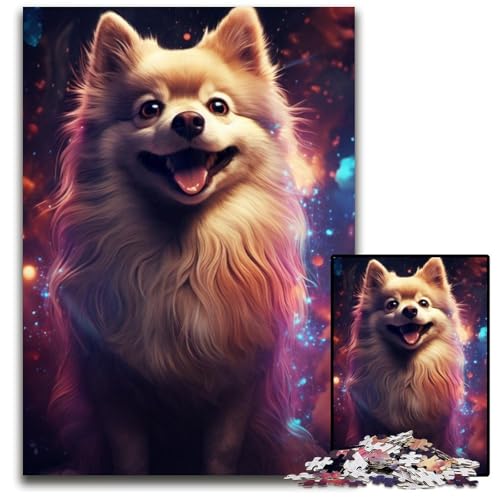 1000-teiliges Puzzle, farbenfrohes Husky-Puzzle für Erwachsene, ideal für Verliebte, perfektes Weihnachts-, Neujahrs- und Valentinstagsgeschenk, 26x38cm von LGSHENG