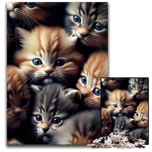 1000-teiliges Puzzle, lustiges Katzenstapel-Puzzle, anspruchsvolles Denkspiel für Teenager, unterhaltsames interaktives Spiel für die ganze Familie, 26x38cm 1000-teiliges Puzzle, lustiges Katzenstapel-Puzzle, anspruchsvolles Denkspiel für Teenager, unterhaltsames interaktives Spiel für die ganze Familie, 26x38cm von LGSHENG