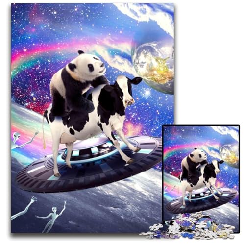 1000-teiliges Puzzle, süßes, lustiges Panda-Kuh-Puzzle, anspruchsvolles Denkspiel für Teenager, unterhaltsames interaktives Spiel für die ganze Familie, 26x38cm 1000-teiliges Puzzle, süßes, lustiges Panda-Kuh-Puzzle, anspruchsvolles Denkspiel für Teenager, unterhaltsames interaktives Spiel für die ganze Familie, 26x38cm von LGSHENG