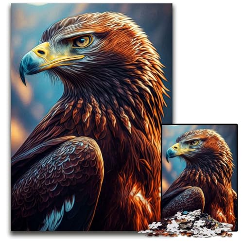 1000-teiliges Puzzle „Adler“, anspruchsvolles Denkspiel für Teenager, interaktives Familienspiel, 50x75cm von LGSHENG