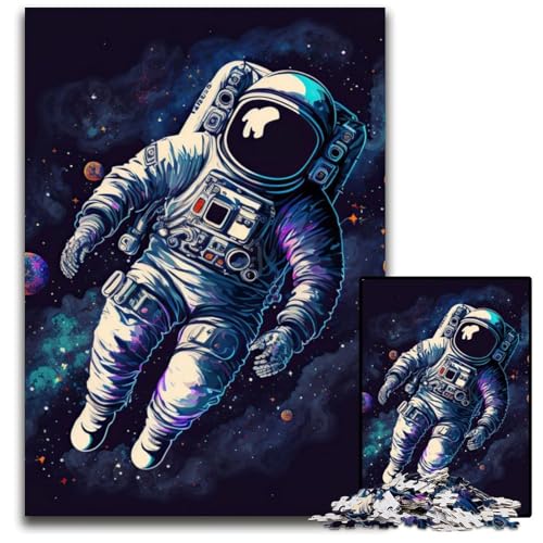 1000-teiliges Puzzle „Astronaut im Weltraum“, anspruchsvolles Denkspiel für Teenager, unterhaltsames interaktives Spiel für die ganze Familie, 50x75cm von LGSHENG