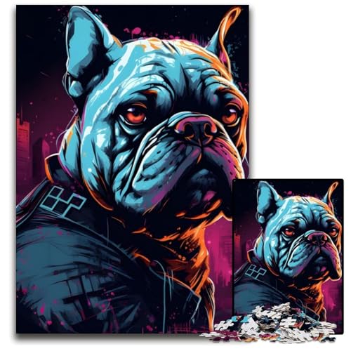 1000-teiliges Puzzle „Bulldog“, anspruchsvolles Denkspiel für Teenager, interaktives Familienspiel, 26x38cm von LGSHENG