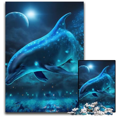 1000-teiliges Puzzle „Delfin-Weltraum-Puzzle“, anspruchsvolles Denkspiel für Teenager, unterhaltsames interaktives Spiel für die ganze Familie, 26x38cm 1000-teiliges Puzzle „Delfin-Weltraum-Puzzle“, anspruchsvolles Denkspiel für Teenager, unterhaltsames interaktives Spiel für die ganze Familie, 26x38cm von LGSHENG