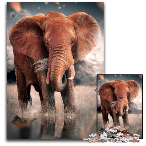1000-teiliges Puzzle „Der einsame Elefant“, anspruchsvolles Denkspiel für Teenager, interaktives Familienspiel, 50x75cm 1000-teiliges Puzzle „Der einsame Elefant“, anspruchsvolles Denkspiel für Teenager, interaktives Familienspiel, 50x75cm von LGSHENG