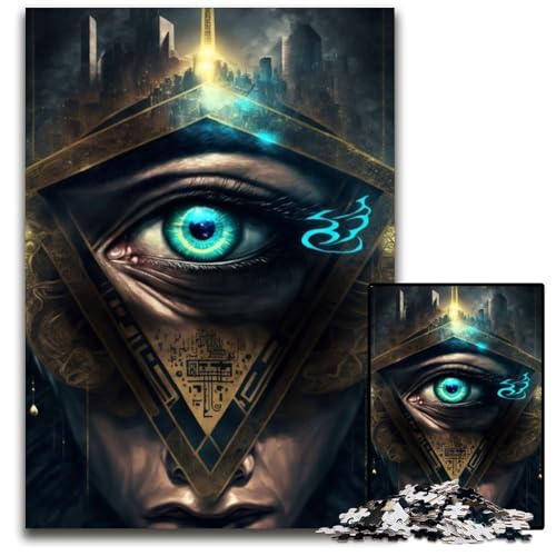 1000-teiliges Puzzle „Die Kunst des Auges“, anspruchsvolles Denkspiel für Teenager, unterhaltsames interaktives Spiel für die ganze Familie, 50x75cm von LGSHENG