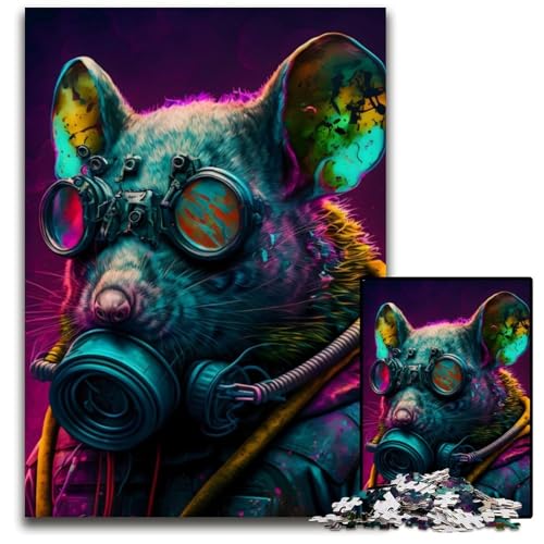 1000-teiliges Puzzle „Doomsday Rat“ – Herausforderndes Denkspiel für Teenager, unterhaltsames interaktives Spiel für die ganze Familie, 50x75cm von LGSHENG