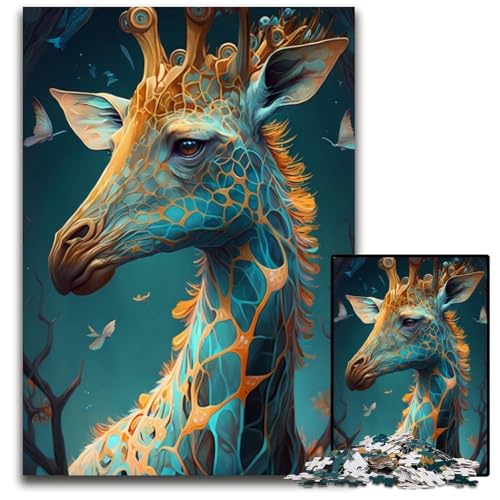 1000-teiliges Puzzle „Enchanted Kingdom Giraffe“, anspruchsvolles Denkspiel für Teenager, unterhaltsames interaktives Spiel für die ganze Familie, 26x38cm 1000-teiliges Puzzle „Enchanted Kingdom Giraffe“, anspruchsvolles Denkspiel für Teenager, unterhaltsames interaktives Spiel für die ganze Familie, 26x38cm von LGSHENG