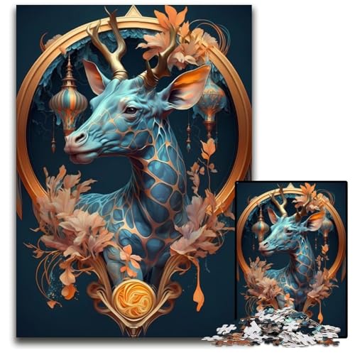 1000-teiliges Puzzle „Giraffe – Zaubersprüche“, anspruchsvolles Denkspiel für Teenager, interaktives Familienspiel, 50x75cm von LGSHENG