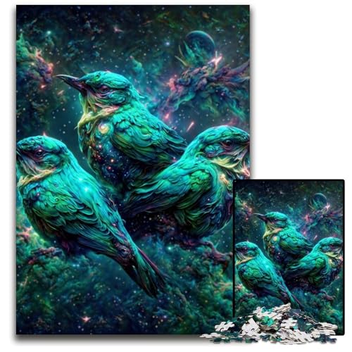 1000-teiliges Puzzle „Green Space Birds“ aus Holz. Entspannen und herausfordern, farbenfrohe Kunst zur Heimdekoration, Freunde, 26x38cm 1000-teiliges Puzzle „Green Space Birds“ aus Holz. Entspannen und herausfordern, farbenfrohe Kunst zur Heimdekoration, Freunde, 26x38cm von LGSHENG