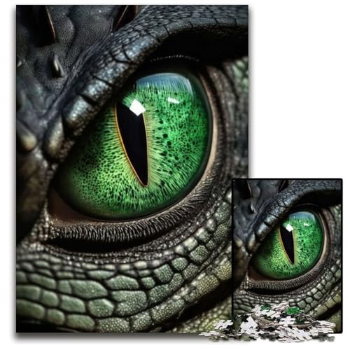 1000-teiliges Puzzle „Grünes Drachenauge“ für Erwachsene, ideal für Verliebte, perfektes Weihnachts-, Neujahrs- und Valentinstagsgeschenk, 26x38cm 1000-teiliges Puzzle „Grünes Drachenauge“ für Erwachsene, ideal für Verliebte, perfektes Weihnachts-, Neujahrs- und Valentinstagsgeschenk, 26x38cm von LGSHENG