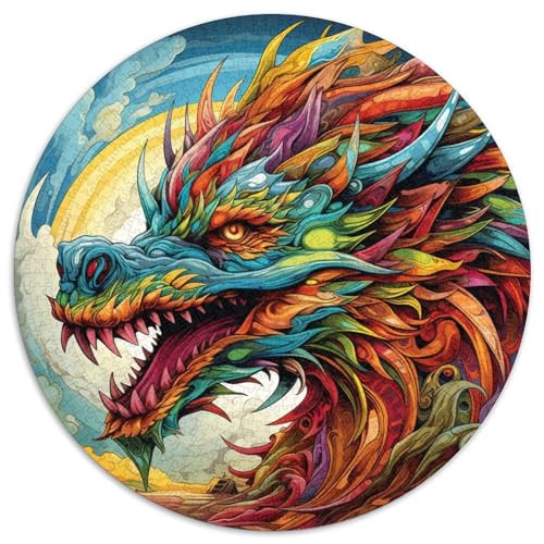 1000-teiliges Puzzle „Psychedelic Art Dragon“, 1000-teiliges Puzzle für zu Hause, Aktivität für Feiertage, Geburtstage und Spieleabende mit der Familie (67,5 x 67,5 cm) von LGSHENG