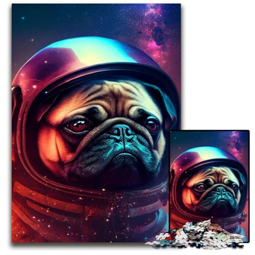 1000-teiliges Puzzle „Space Pug“, anspruchsvolles Denkspiel für Teenager, unterhaltsames interaktives Spiel für die ganze Familie, 50x75cm 1000-teiliges Puzzle „Space Pug“, anspruchsvolles Denkspiel für Teenager, unterhaltsames interaktives Spiel für die ganze Familie, 50x75cm von LGSHENG