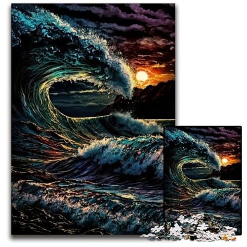 1000-teiliges Puzzle „Stormly Ocean“, Holzpuzzle für Erwachsene, anspruchsvolles DIY-Denkspiel, perfektes Familienspiel oder dekoratives Geschenk, 50x75cm 1000-teiliges Puzzle „Stormly Ocean“, Holzpuzzle für Erwachsene, anspruchsvolles DIY-Denkspiel, perfektes Familienspiel oder dekoratives Geschenk, 50x75cm von LGSHENG