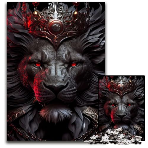 1000-teiliges Puzzle „Wütender König der Löwen“ mit roten Augen, Holzpuzzle für Erwachsene, anspruchsvolles DIY-Denkspiel, perfektes Familienspiel oder dekoratives Geschenk, 50x75cm 1000-teiliges Puzzle „Wütender König der Löwen“ mit roten Augen, Holzpuzzle für Erwachsene, anspruchsvolles DIY-Denkspiel, perfektes Familienspiel oder dekoratives Geschenk, 50x75cm von LGSHENG