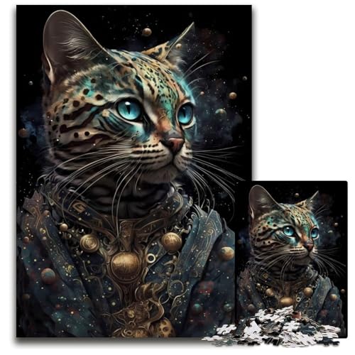 1000-teiliges Puzzle Bengalkatze aus Holz, Puzzle für Erwachsene, anspruchsvolles DIY-Denkspiel, perfektes Familienspiel oder dekoratives Geschenk, 50x75cm 1000-teiliges Puzzle Bengalkatze aus Holz, Puzzle für Erwachsene, anspruchsvolles DIY-Denkspiel, perfektes Familienspiel oder dekoratives Geschenk, 50x75cm von LGSHENG