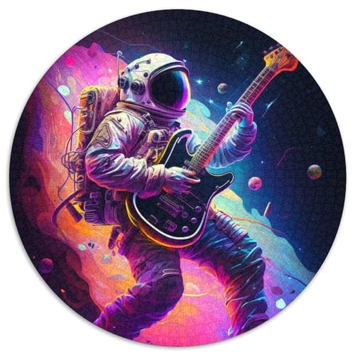 1000-teiliges Puzzle-Geschenk, Astronaut spielt Gitarre, runde Papppuzzles, kompliziertes Design für Teenager, DIY-Dekor und gehirnfördernder Spaß, 67,5 x 67,5 cm 1000-teiliges Puzzle-Geschenk, Astronaut spielt Gitarre, runde Papppuzzles, kompliziertes Design für Teenager, DIY-Dekor und gehirnfördernder Spaß, 67,5 x 67,5 cm von LGSHENG
