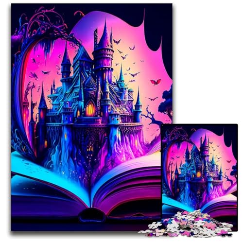 1000-teiliges Puzzle-Geschenk „Schloss im Buch“, Puzzles für Erwachsene, zum Entspannen und Herausfordern, farbenfrohe Kunst zur Heimdekoration, Freunde, 26x38cm 1000-teiliges Puzzle-Geschenk „Schloss im Buch“, Puzzles für Erwachsene, zum Entspannen und Herausfordern, farbenfrohe Kunst zur Heimdekoration, Freunde, 26x38cm von LGSHENG