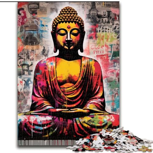 1000-teiliges Puzzle für Erwachsene, Art Buddha Puzzle, anspruchsvolles Denkspiel für Teenager, Spaß für den Familienspieleabend (Größe: 50x75cm) von LGSHENG
