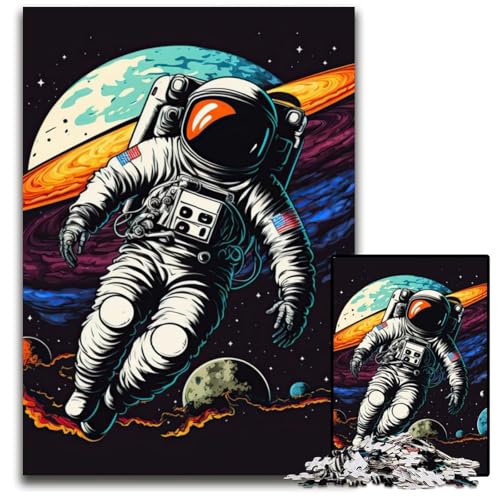 1000-teiliges Puzzle für Erwachsene, Astronaut im Weltraum, Puzzles für Erwachsene, Denkspiel für Teenager, 50x75cm von LGSHENG