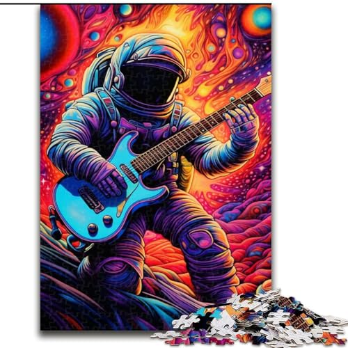1000-teiliges Puzzle für Erwachsene, Astronauten-Gitarren-Puzzle, anspruchsvolles Denkspiel für Teenager, Spaß für den Familienspieleabend (Größe: 50x75cm) von LGSHENG