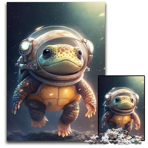 1000-teiliges Puzzle für Erwachsene, Astronauten-Weltraumschildkröte, Puzzle für Erwachsene, Denkspiel für Teenager, 26x38cm 1000-teiliges Puzzle für Erwachsene, Astronauten-Weltraumschildkröte, Puzzle für Erwachsene, Denkspiel für Teenager, 26x38cm von LGSHENG