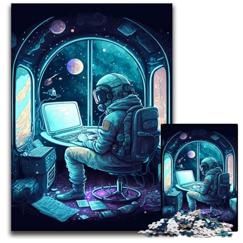 1000-teiliges Puzzle für Erwachsene, Astronautenspiel, Puzzles für Erwachsene, Denksportspiel für Teenager, 50x75cm von LGSHENG
