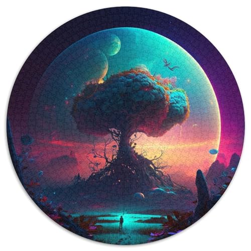 1000-teiliges Puzzle für Erwachsene, Baum des Lebens, Puzzle für Erwachsene, ideales Urlaubs- oder Geburtstagsgeschenk, Partyspiel-Spielzeug, 67,5 x 67,5 cm von LGSHENG