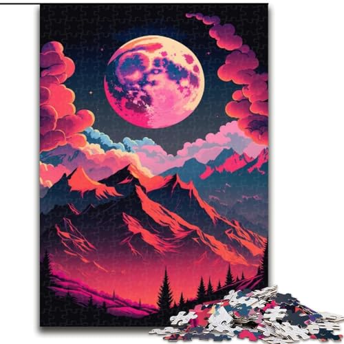 1000-teiliges Puzzle für Erwachsene, Berglandschafts-Puzzle, pädagogisches Denkspiel, künstlerische Heim- und Bürodekoration, ab 14 Jahren (Größe: 50x75cm) von LGSHENG