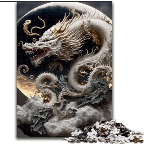 1000-teiliges Puzzle für Erwachsene, Brave Dragon Jigsaw, pädagogisches Denkspiel, künstlerische Heim- und Bürodekoration, ab 14 Jahren (Größe: 50x75cm) von LGSHENG