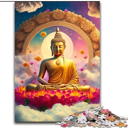 1000-teiliges Puzzle für Erwachsene, Buddha-Puzzle, pädagogisches Denkspiel, künstlerische Heim- und Bürodekoration, ab 14 Jahren (Größe: 26x38cm) von LGSHENG