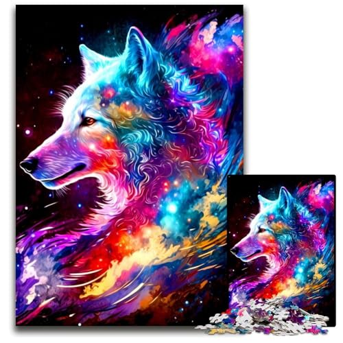 1000-teiliges Puzzle für Erwachsene, Bunte Wolfspuzzles für Erwachsene, Denkspiel für Teenager, 50x75cm 1000-teiliges Puzzle für Erwachsene, Bunte Wolfspuzzles für Erwachsene, Denkspiel für Teenager, 50x75cm von LGSHENG