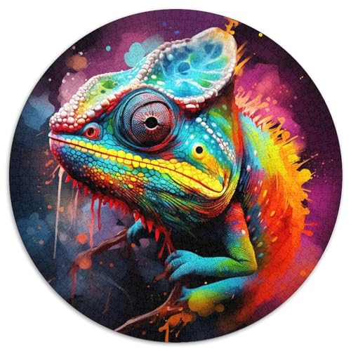 1000-teiliges Puzzle für Erwachsene, Chamäleon, unmögliches Puzzle für Erwachsene, Denksportaufgabe, Spiel für Erwachsene, interaktive Familienaktivität, 67,5 x 67,5 cm 1000-teiliges Puzzle für Erwachsene, Chamäleon, unmögliches Puzzle für Erwachsene, Denksportaufgabe, Spiel für Erwachsene, interaktive Familienaktivität, 67,5 x 67,5 cm von LGSHENG