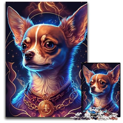 1000-teiliges Puzzle für Erwachsene, Chihuahua-Hund, Holzpuzzle, hochschwieriges Denkspiel für Jugendliche, 26x38cm 1000-teiliges Puzzle für Erwachsene, Chihuahua-Hund, Holzpuzzle, hochschwieriges Denkspiel für Jugendliche, 26x38cm von LGSHENG