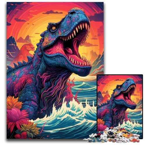 1000-teiliges Puzzle für Erwachsene, Dinosaurier im Meer, Holzpuzzle, hochschwieriges Denkspiel für Jugendliche, 26x38cm 1000-teiliges Puzzle für Erwachsene, Dinosaurier im Meer, Holzpuzzle, hochschwieriges Denkspiel für Jugendliche, 26x38cm von LGSHENG