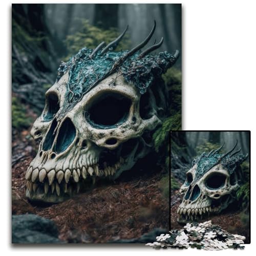 1000-teiliges Puzzle für Erwachsene, Drachenschädel-Puzzle für Erwachsene, Denkspiel für Teenager, 26x38cm 1000-teiliges Puzzle für Erwachsene, Drachenschädel-Puzzle für Erwachsene, Denkspiel für Teenager, 26x38cm von LGSHENG