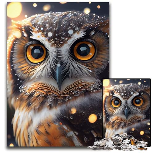 1000-teiliges Puzzle für Erwachsene, Eulenporträt, Holzpuzzle, hochschwieriges Denkspiel für Jugendliche, 50x75cm 1000-teiliges Puzzle für Erwachsene, Eulenporträt, Holzpuzzle, hochschwieriges Denkspiel für Jugendliche, 50x75cm von LGSHENG