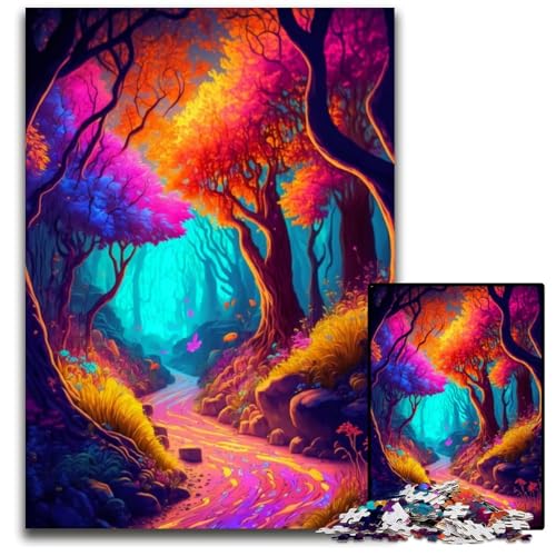1000-teiliges Puzzle für Erwachsene, Fantasiewelt-Wald, Papppuzzle, hochschwieriges Denkspiel für Jugendliche, 26x38cm 1000-teiliges Puzzle für Erwachsene, Fantasiewelt-Wald, Papppuzzle, hochschwieriges Denkspiel für Jugendliche, 26x38cm von LGSHENG