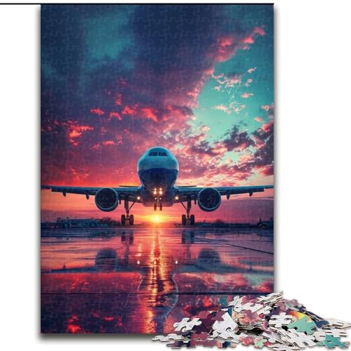 1000-teiliges Puzzle für Erwachsene, Flugzeuge bei Sonnenuntergang, Puzzle für Teenager und Familien, perfekte DIY-Dekoration und knifflige Herausforderung (Größe: 50x75cm) von LGSHENG