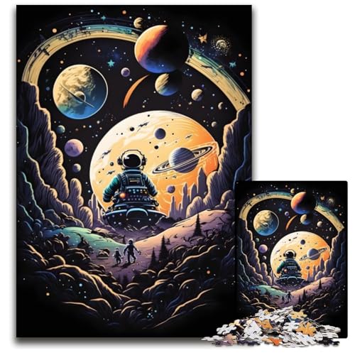 1000-teiliges Puzzle für Erwachsene, Galactic Adventure Puzzles für Erwachsene, perfekt für Halloween, Weihnachten, Geburtstagsgeschenk, 50x75cm von LGSHENG