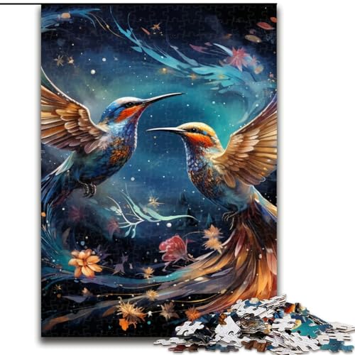 1000-teiliges Puzzle für Erwachsene, Galaxie-Kolibri-Puzzle, pädagogisches Denkspiel, künstlerische Heim- und Bürodekoration, ab 14 Jahren (Größe: 50x75cm) von LGSHENG