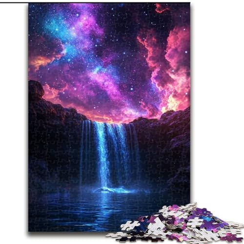 1000-teiliges Puzzle für Erwachsene, Galaxie-Wasserfall-Puzzle, pädagogisches Denkspiel, künstlerische Heim- und Bürodekoration, ab 14 Jahren (Größe: 50x75cm) von LGSHENG