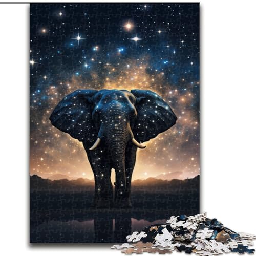 1000-teiliges Puzzle für Erwachsene, Galaxien-Elefanten-Puzzle, anspruchsvolles Denkspiel für Teenager, Spaß für den Familienspieleabend (Größe: 50x75cm) von LGSHENG