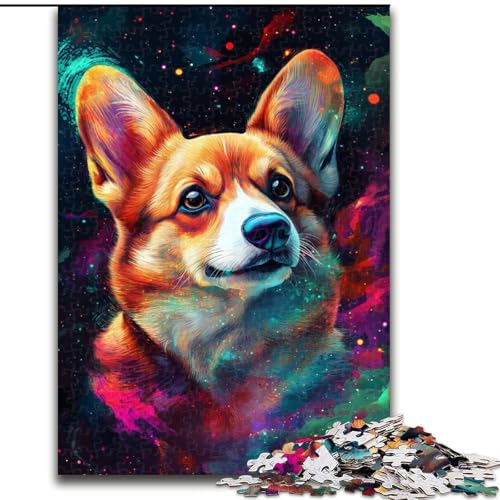 1000-teiliges Puzzle für Erwachsene, Galaxy Corgi-Puzzle, ideal für Teenager und Sammler, Reisegeschenk, Familienaktivität (Größe: 50x75cm) von LGSHENG