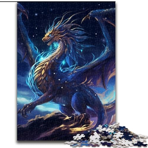 1000-teiliges Puzzle für Erwachsene, Galaxy Dragon Puzzle, anspruchsvolles Denkspiel für Teenager, Spaß für den Familienspieleabend (Größe: 50x75cm) von LGSHENG