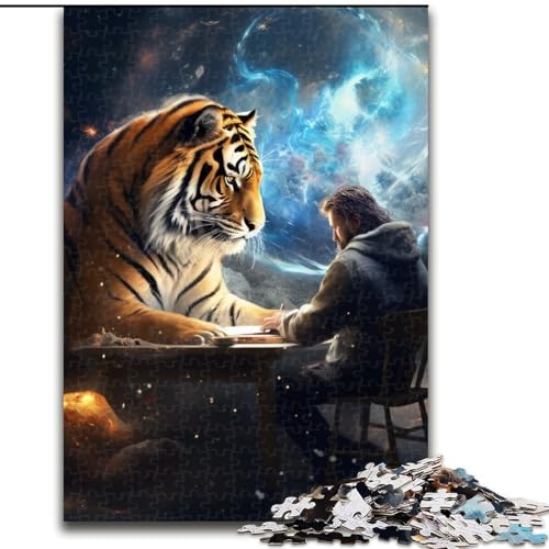 1000-teiliges Puzzle für Erwachsene, Galaxy Tiger Piano Jigsaw, Familienspaß-Aktivität, Gehirn-Herausforderung, Teenager (Größe: 26x38cm) von LGSHENG