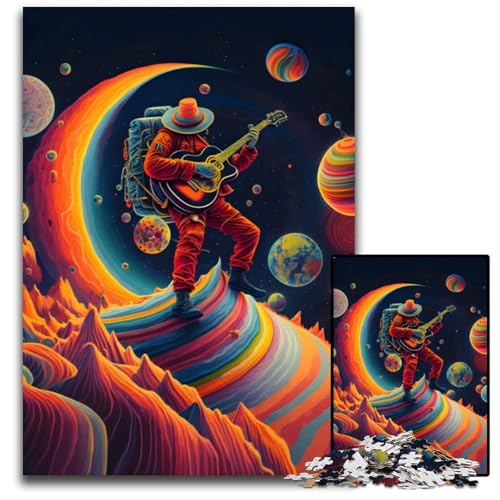 1000-teiliges Puzzle für Erwachsene, Gitarristen-Puzzle für Erwachsene, perfekt für Halloween, Weihnachten, Geburtstagsgeschenk, 26x38cm von LGSHENG