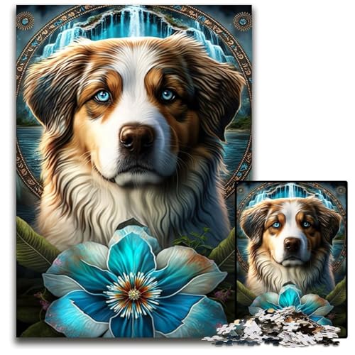 1000-teiliges Puzzle für Erwachsene, Hund im Mandala-Dschungel, Puzzle für Erwachsene, perfekt für Halloween, Weihnachten, Geburtstagsgeschenk, 50x75cm von LGSHENG