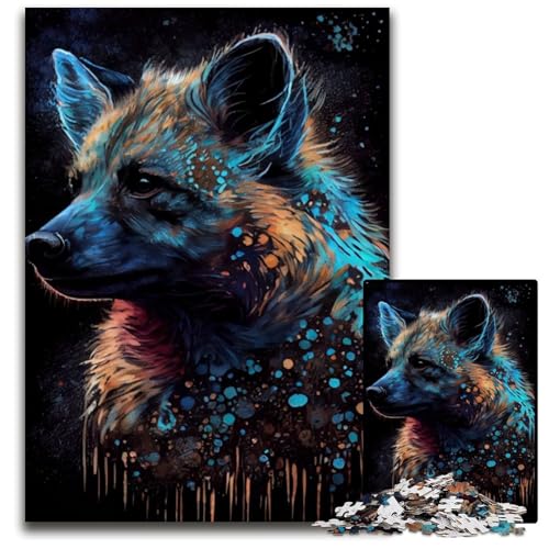 1000-teiliges Puzzle für Erwachsene, Hyänen-Tuschemalerei-Puzzle für Erwachsene, Denkspiel für Teenager, 50x75cm 1000-teiliges Puzzle für Erwachsene, Hyänen-Tuschemalerei-Puzzle für Erwachsene, Denkspiel für Teenager, 50x75cm von LGSHENG
