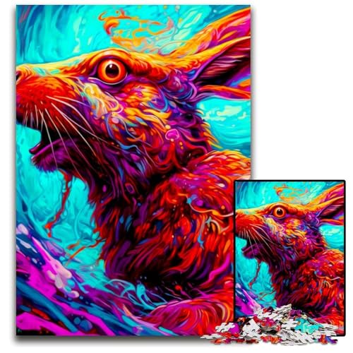 1000-teiliges Puzzle für Erwachsene, Kaninchen-Puzzle für Erwachsene, perfekt für Halloween, Weihnachten, Geburtstagsgeschenk, 26x38cm von LGSHENG