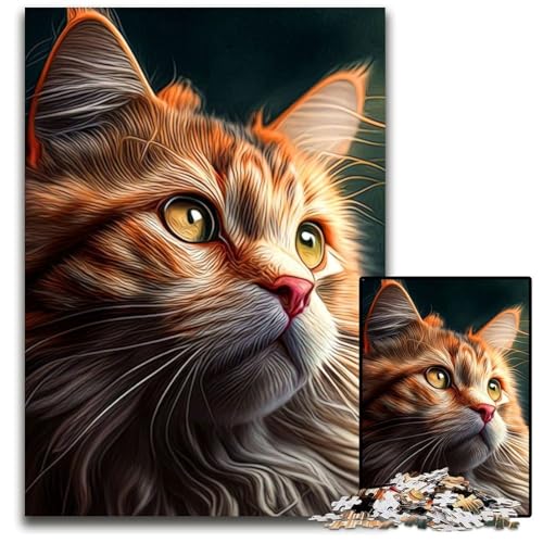 1000-teiliges Puzzle für Erwachsene, Katzen-Holzpuzzle, schwieriges Denkspiel für Jugendliche, 26x38cm 1000-teiliges Puzzle für Erwachsene, Katzen-Holzpuzzle, schwieriges Denkspiel für Jugendliche, 26x38cm von LGSHENG